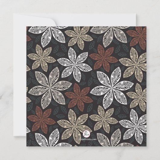 Lovely Lace Blooms Uitnodiging (Achterkant)