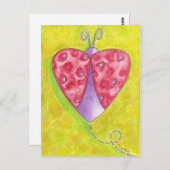Lovely Ladybug Briefkaart (Voorkant / Achterkant)