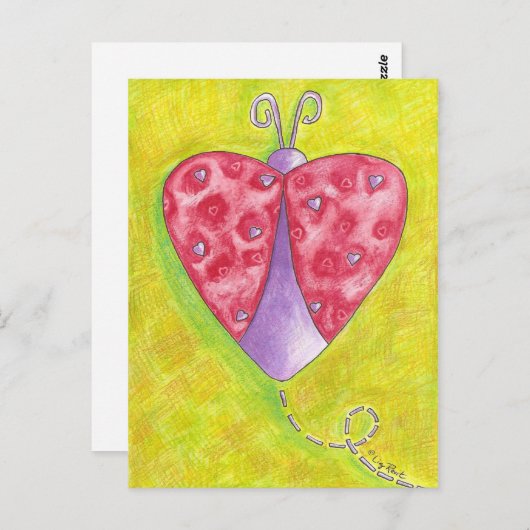 Lovely Ladybug Briefkaart (Voorkant / Achterkant)