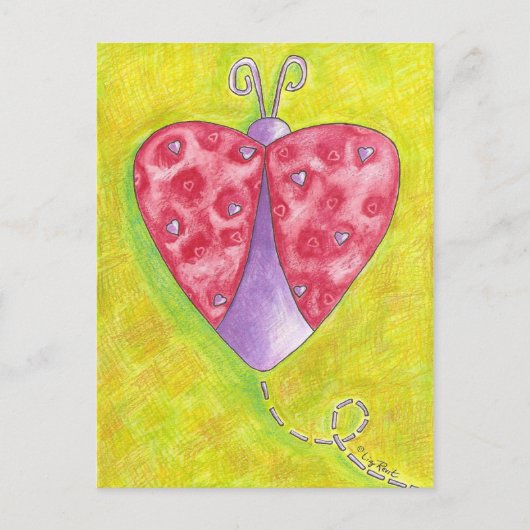 Lovely Ladybug Briefkaart (Voorkant)