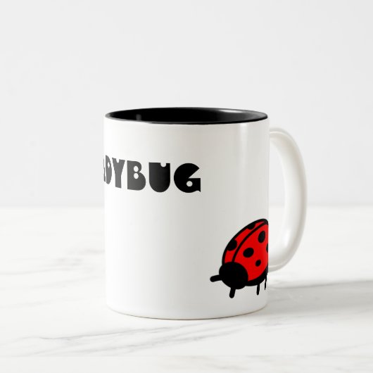 Lovely Ladybug Coffee-Mok Tweekleurige Koffiemok (Voorkant rechts)