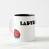 Lovely Ladybug Coffee-Mok Tweekleurige Koffiemok (Voorkant links)