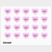 Lovely ladybug personalized valentine sticker (Vel)