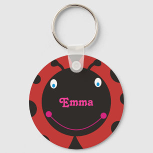 Lovely Ladybug Persoonlijke Keyringen van de Naam Sleutelhanger