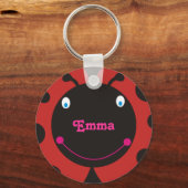 Lovely Ladybug Persoonlijke Keyringen van de Naam Sleutelhanger (Voorkant)