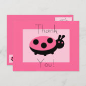 Lovely Ladybug Thankyou-Briefkaarten Briefkaart (Voorkant / Achterkant)