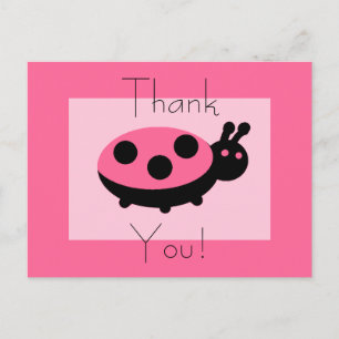Lovely Ladybug Thankyou-Briefkaarten Briefkaart