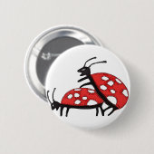 Lovely Ladybugs Ronde Button 5,7 Cm (Voorkant /achterkant)