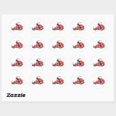 Lovely Ladybugs Ronde Sticker (Vel)