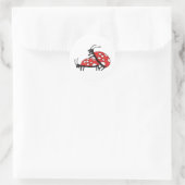 Lovely Ladybugs Ronde Sticker (Tas)