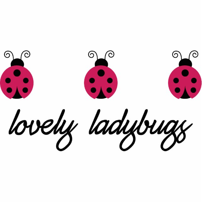 Lovely Ladybugs Staand Fotobeeldje (Voorkant)