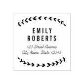 Lovely Laurels Personalized Wood Stamp Rubberstempel (Afrduk)