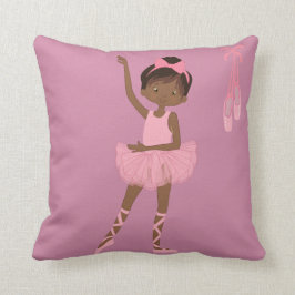 Lovely Lavender African American Ballerina Pillow Kussen