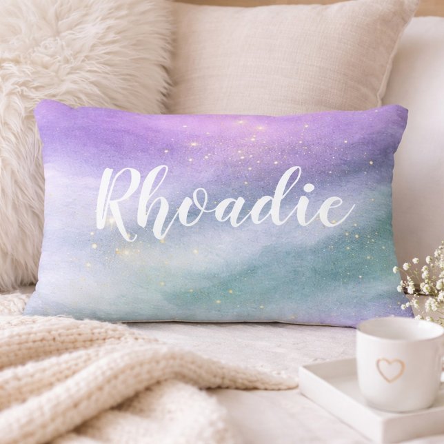 Lovely Lavender and Mint Dream Name Accent Kussen (Creator heeft geüpload)