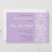 Lovely Lavender Birthday Uitnodiging (Voorkant)