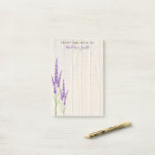Lovely Lavender Botanical | Gepersonaliseerd Post-it® Notes (Op bureau)