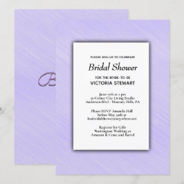 Lovely Lavender Bridal Shower Uitnodiging