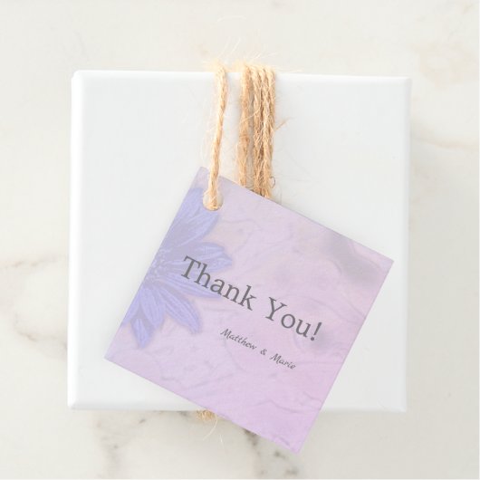 Lovely Lavender Floral Hartelijk dank Bedankjes Labels (In situ)