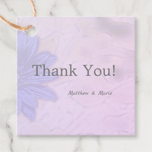 Lovely Lavender Floral Hartelijk dank Bedankjes Labels (Voorkant)