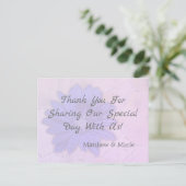 Lovely Lavender Floral Hartelijk dank Briefkaart (Staand voorkant)