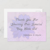 Lovely Lavender Floral Hartelijk dank Briefkaart (Voorkant / Achterkant)