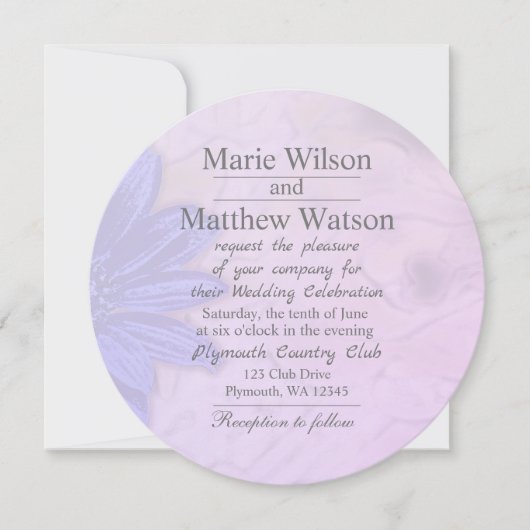 Lovely Lavender Floral Wedding Kaart (Voorkant)