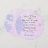 Lovely Lavender Floral Wedding Kaart (Voorkant / Achterkant)