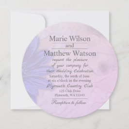 Lovely Lavender Floral Wedding Kaart