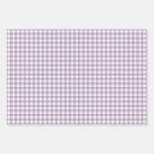 Lovely Lavender Gingham Check Patroon Inpakpapier Vel (Voorkant 3)