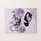 Lovely Lavender Lady  Lace Rozen Legpuzzel (Horizontaal)