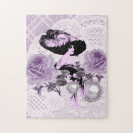 Lovely Lavender Lady Lace Rozen Legpuzzel