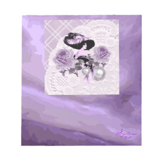 Lovely Lavender Lady  Lace Small Notitieblok