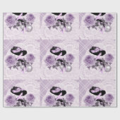 Lovely Lavender Lady  Lace Wrapping Paper Cadeaupapier (Vlak)
