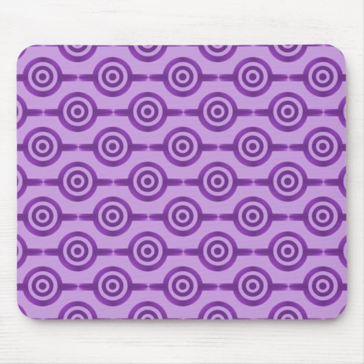 Lovely Lavender Trendy Circles Mousepad Muismat (Voorkant)