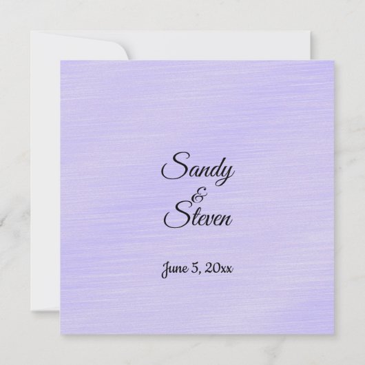 Lovely Lavender Wedding Invitation Kaart (Achterkant)