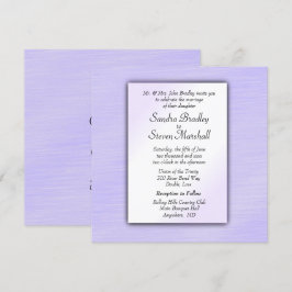 Lovely Lavender Wedding Invitation Kaart