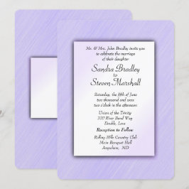 Lovely Lavender Wedding Invitation Kaart
