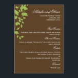 Lovely Leaves Wedding Menu Card - Bruin<br><div class="desc">Breng de schoonheid van de natuur naar je bruiloft met dit chic en modern Lovely Leaves collectie waar iedereen van zal houden. Overeenkomende collectie en meer kleuropties beschikbaar op berryberrysort.com</div>