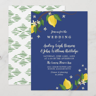 Lovely Lemon Branches - Floral Wedding Kaart
