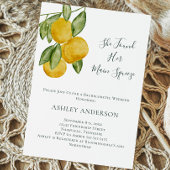 Lovely Lemon Tree Waterverf Bachelorette Party Kaart