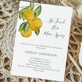 Lovely Lemon Tree Waterverf Bachelorette Party Kaart