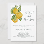 Lovely Lemon Tree Waterverf Bachelorette Party Kaart (Voorkant)