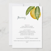 Lovely Lemon Tree Waterverf Bachelorette Party Kaart (Achterkant)