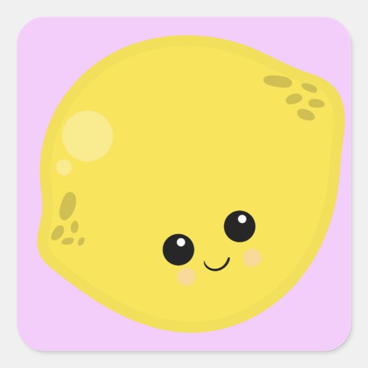 Lovely Lemon Vierkante Sticker (Voorkant)