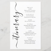 Lovely Lemon Wedding Welcome Letter, reisroute (Achterkant)