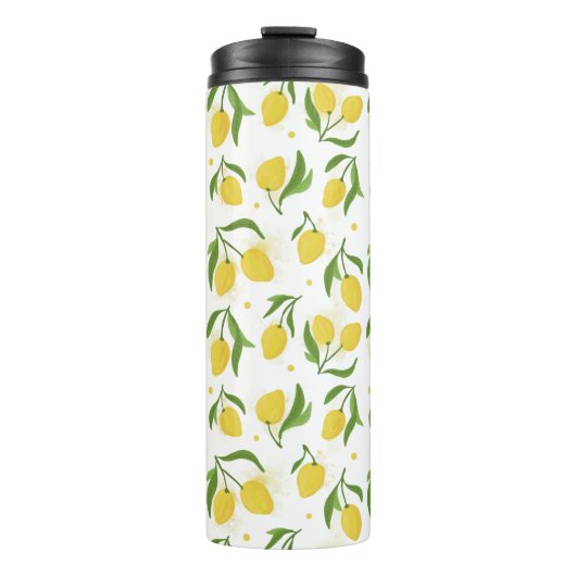 Lovely Lemon Yellow Green Thermal Tumbler Fles (Voorkant)