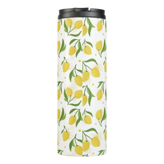 Lovely Lemon Yellow Green Thermal Tumbler Fles (Achterkant)