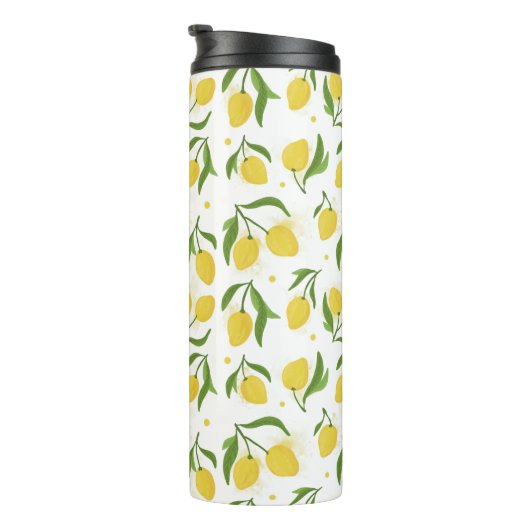 Lovely Lemon Yellow Green Thermal Tumbler Fles (Geroteerd rechts)