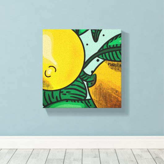 Lovely Lemons Canvas Print (Insitu (Houten vloer))