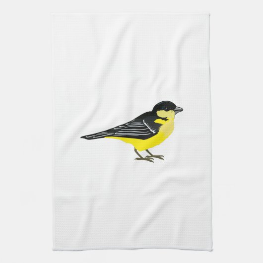 Lovely Lesser Goldfinch Theedoek (Verticaal)